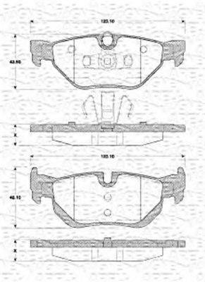 MAGNETI MARELLI 363702161429 Комплект гальмівних колодок, дискове гальмо