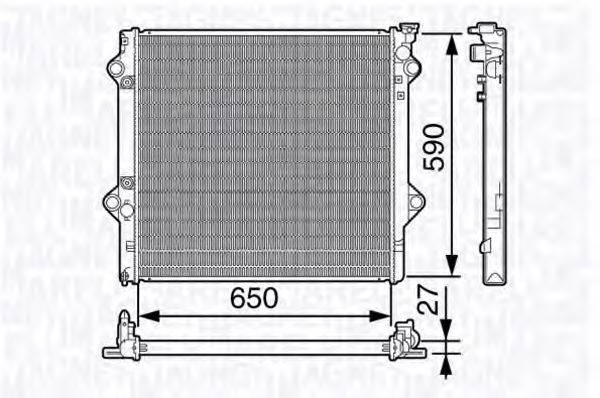 MAGNETI MARELLI 350213137400 Радіатор, охолодження двигуна