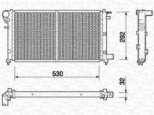 MAGNETI MARELLI 350213756000 Радіатор, охолодження двигуна